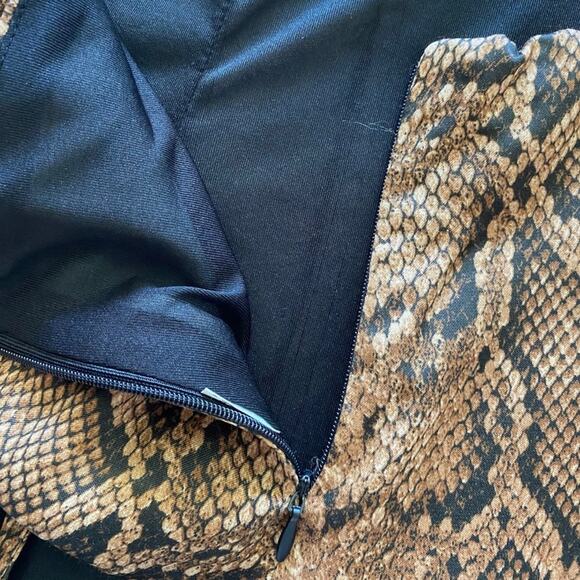 Zara Reptile Patterned Crop Top Brown Black - Picture 6 of 7